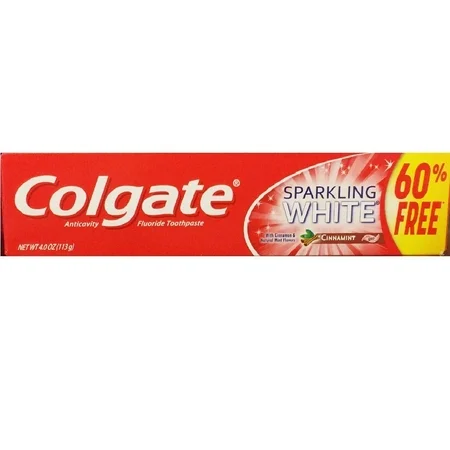 Colgate Anticavity Fluoride Toothpaste Sparkling White Cinnamint with Cinnamon