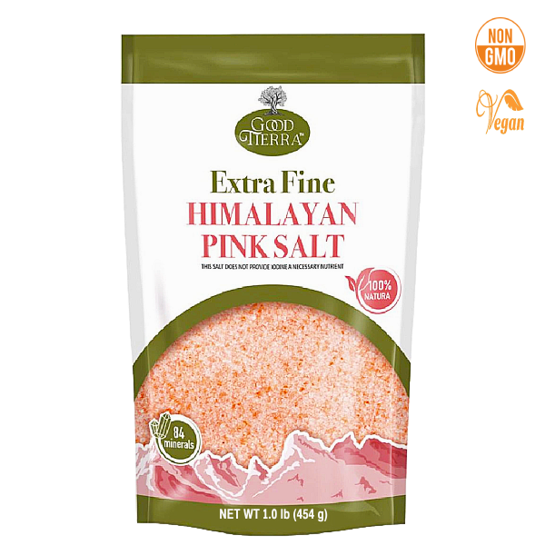 Good Tierra Pink Himalayan Salt, Resealable Bag 1 Lb (454g)