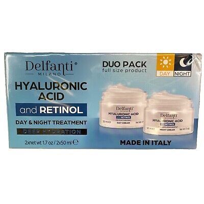 Delfanti Milano Hyaluronic Acid & Retinol DAY & NIGHT CREAM Set 2 x 50ml Italy