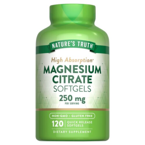 Nature's Truth High Absorption magnesium citrate softgels  (120 softgels) 