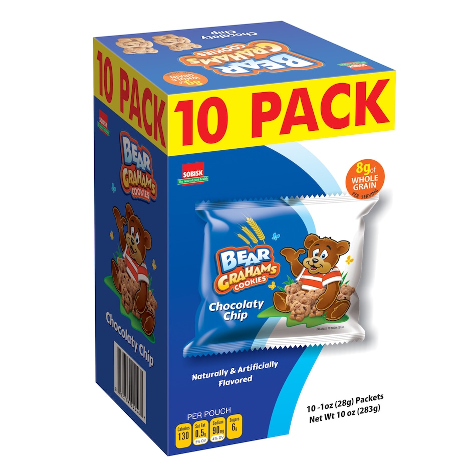 Sobisk Chocolate Chip Teddy Bear Cookies, 10-ct. Packs