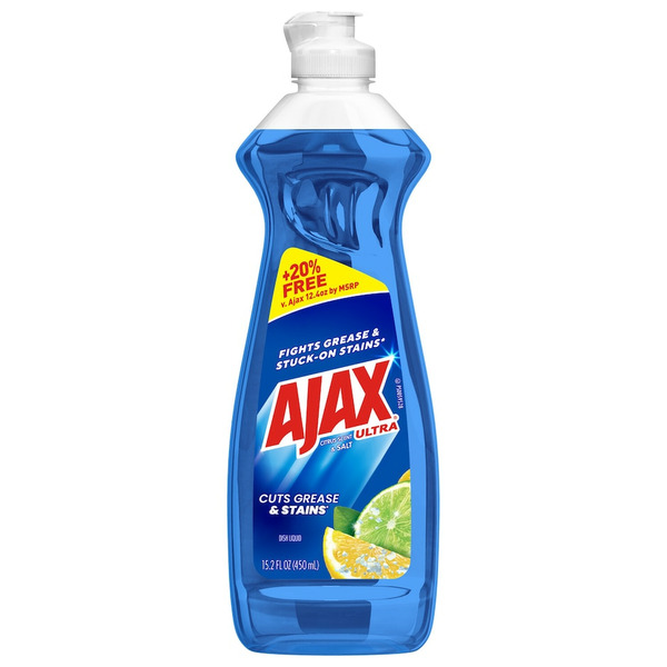 Ajax Ultra Liquid Dish Soap, citrus Scent + salt - (450ml)