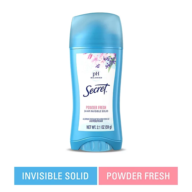 [SC] Secret Invisible Solid Antiperspirant and Deodorant, Powder Fresh, 2.1 oz. 