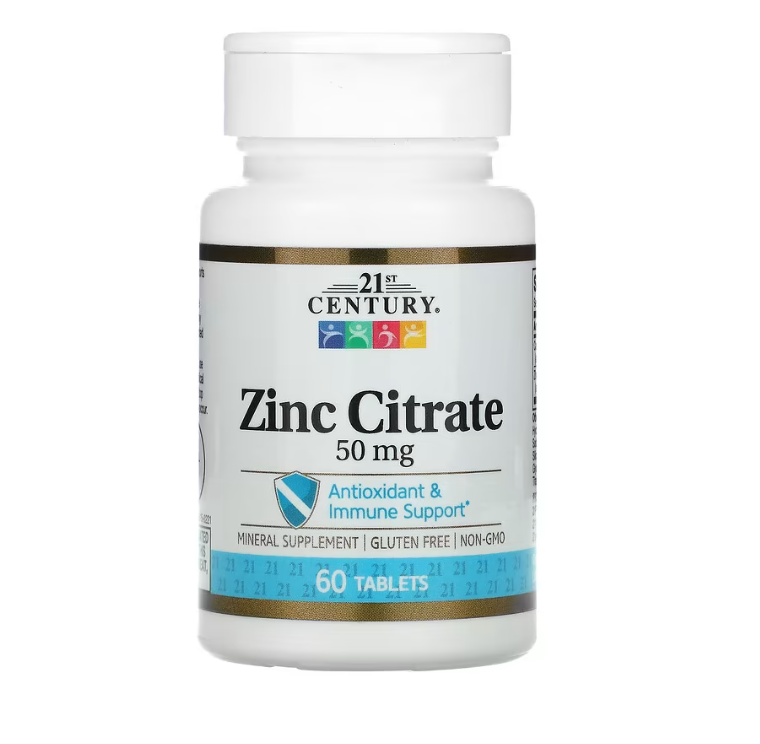 21st Century Zinc Citrate 50 mg (60 tab)