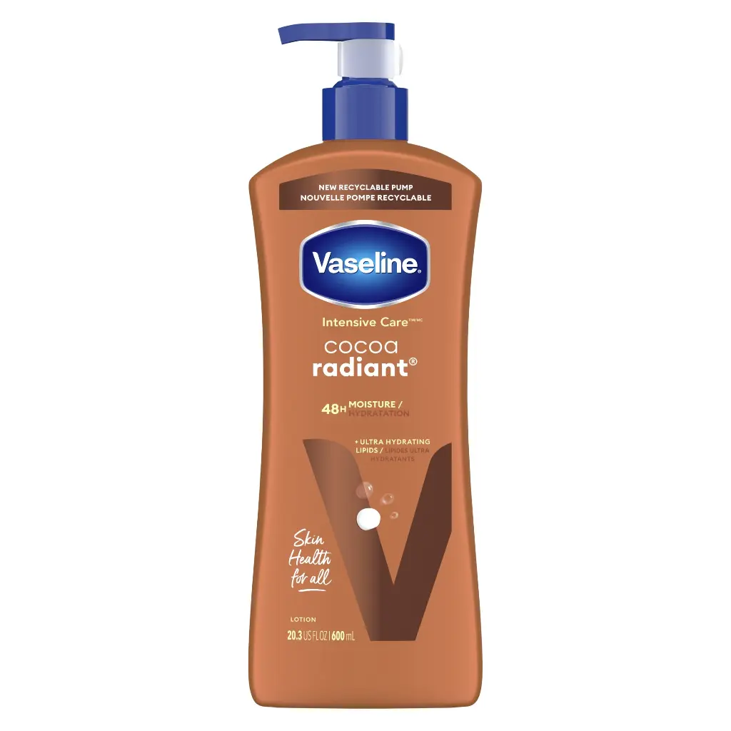 Vaseline Cocoa Radiant 48h moisture lotin (600ml - Pump)