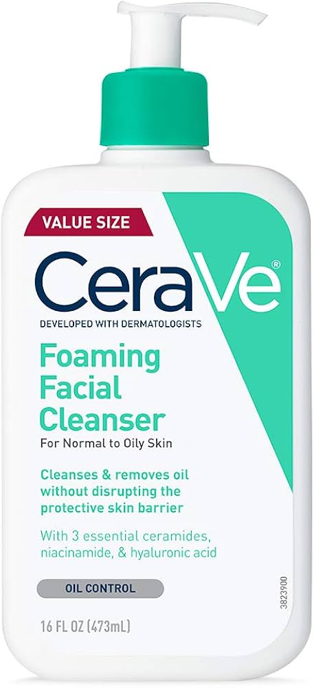 CeraVe - Foaming Facial Cleanser - Niacinamide & Hyaluronic Acid - 12 fl. oz  - 355mL