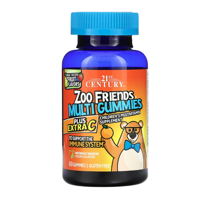 [IH] 21st century Zoo Friends - Multi Gummies - Plus Extra C - 60ct