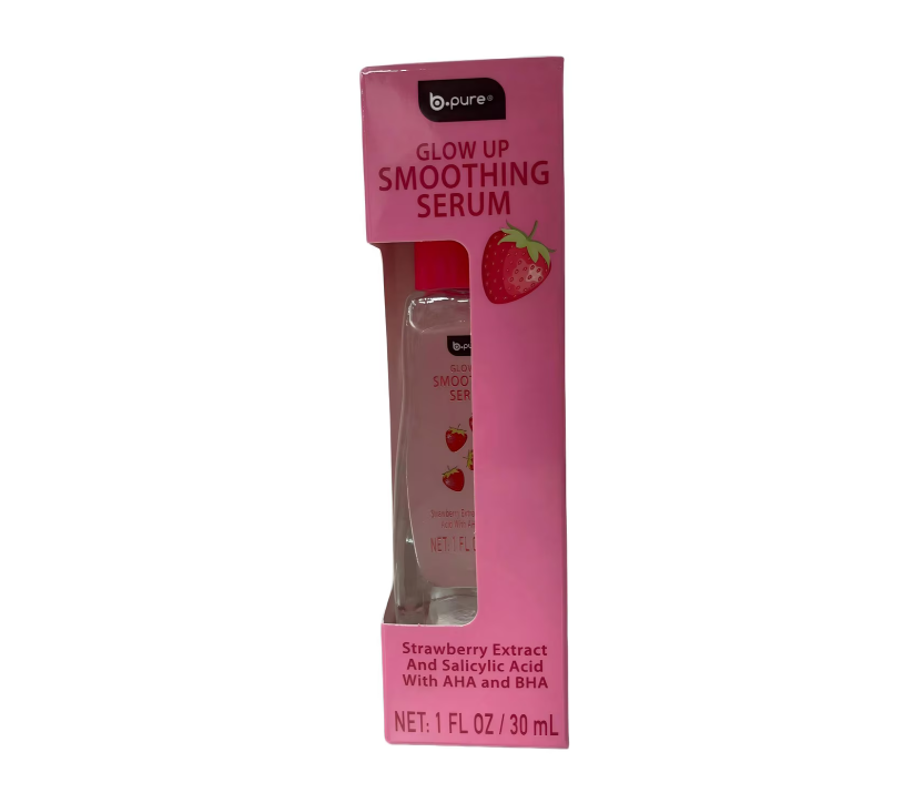 [DT] b.pure - Glow Up Smoothing Serum, - Strawberry Salicylic Acid AHA and BHA - 1 oz.