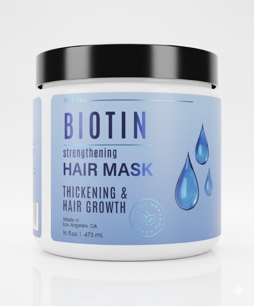 100% Pure - Biotin - strenghtening - Hair Mask - Thickening & Hair growth - 437mL