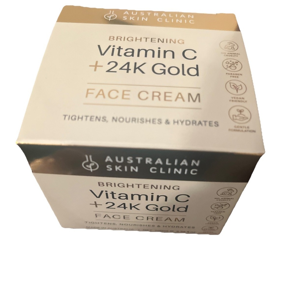 Australian Skin Clinic Brightening Vitamin C + 24K Gold Face Cream 3.38 fl oz