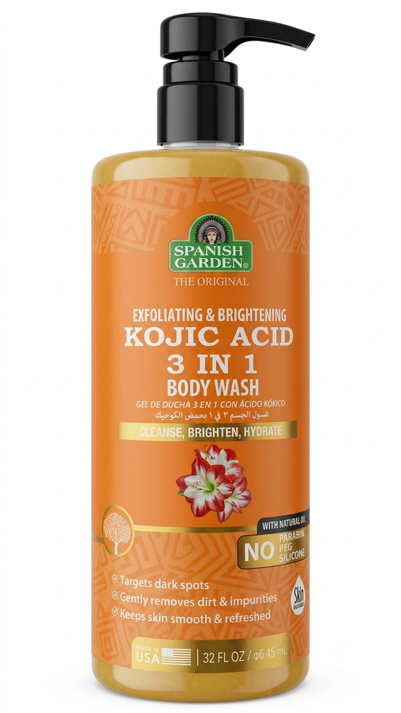[BL] Spanish Garden - Exfoliating & Brightening - Kojic Acid 3 in 1 - Body Wash 1L