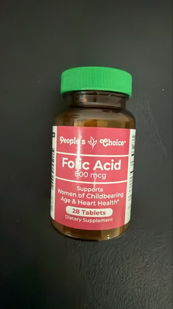 People's Choice - Folic Acid - 800mcg - 28 Tablets