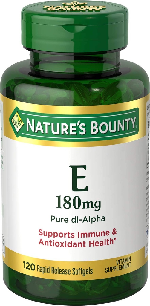 [SR] Nature's Bounty - E 180mg Pure dI-Alpha Softgels, 120 Count