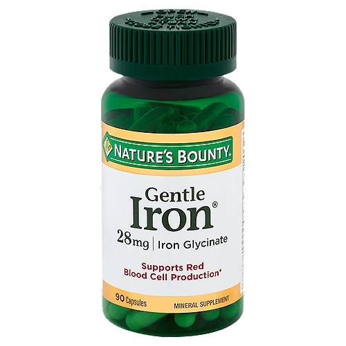 [SR] Nature's Bounty - Gentle Iron Glycinate Capsules, 28 mg, 90 count