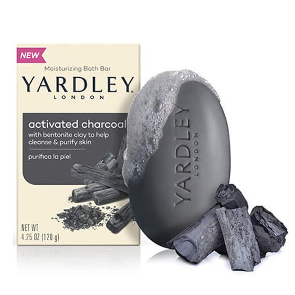 [SR] Yardley Yardley London Moisturizing Bath Bar, Activated Charcoal 4.25 Ounce