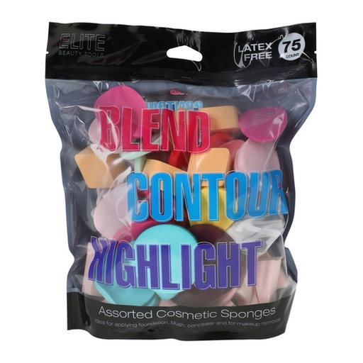 [FB] 75-Count Assorted Latex-Free Makeup Sponges
