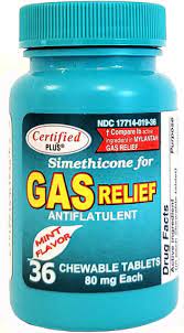[DT] Certified Plus Simethicone Gas Relief 80mg 36 Chewable Tablets 