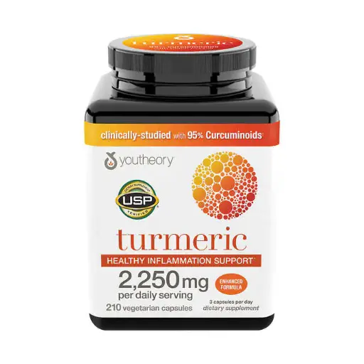 [CC] youtheory - Turmeric Healthy Inflammation Support 2250 mg, 210 Vegetarian Capsules
