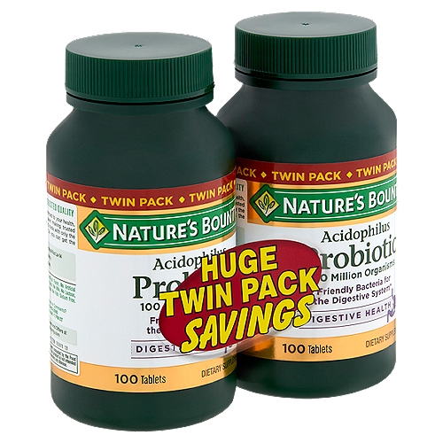 [SR] Nature's Bounty - Acidophilus Probiotic Tablets, 100 count (Twin Pack)