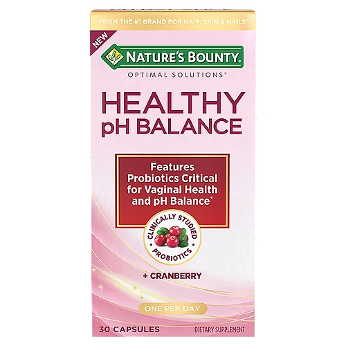 [SR] Nature's Bounty Optimal Solutions Healthy pH Balance, Probiotics for Vaginal Health and pH balance, 30 Capsules