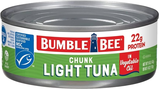 [AM] Bumble Bee Chunk Light Tuna In vegetable Oil, 5 oz Cans