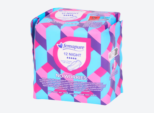 [FR] femapure 12 night sanitary towels wings 