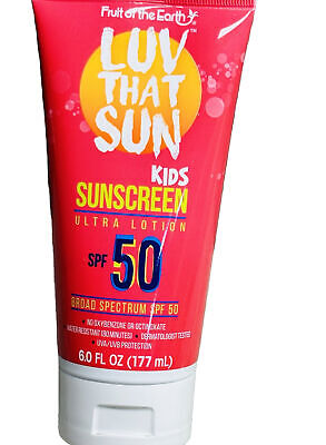 Fruit Of The Earth LUB That Sun Kids Sunscreen Ultra Lotion SPF 50. 6 Floz/177ml