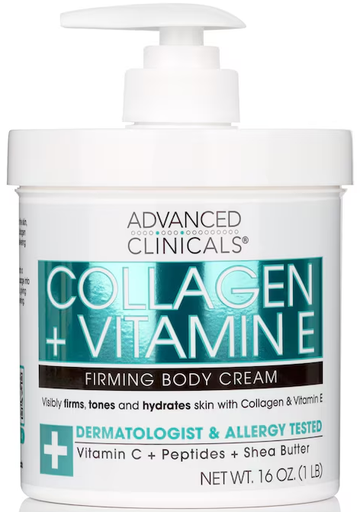 [BL] Advanced Clinicals - Collagen Cream W/Vitamin E & Cocoa Butter 16 Oz