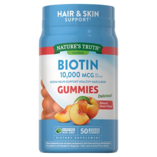 Nature's Truth Biotin 10,000 mcg gummies  (50 vegan gummies) 
