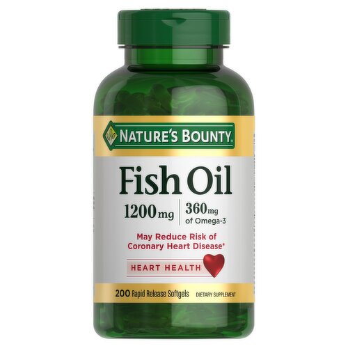 [SR] Nature's Bounty Fish Oil 1200 mg Dietary Supplement, 200 count