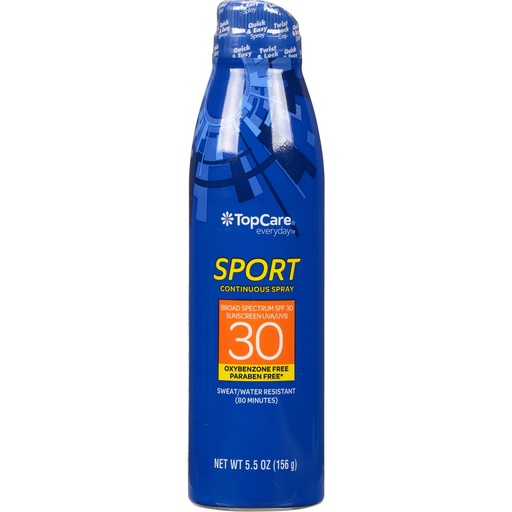 Top care everyday Sport Spray 30 sweat/water resistant 8oz(237ml) Bleue