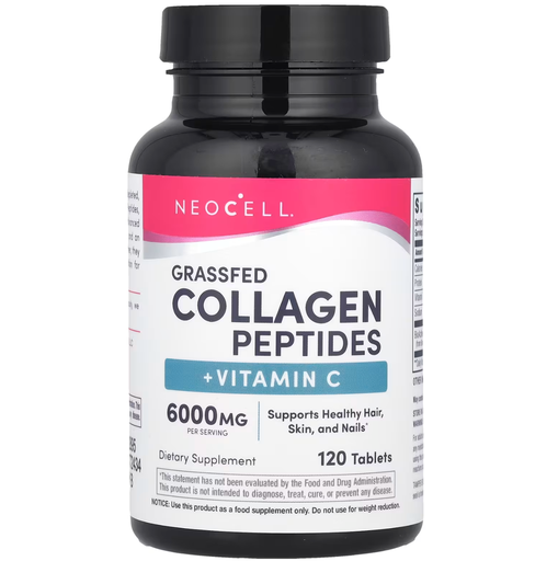 [IH] NeoCell, Grassfed Collagen Peptides + Vitamin C, 120 Tablets