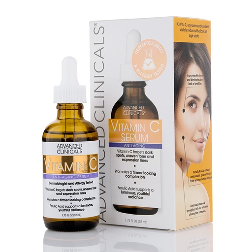 [BL] Advanced Clinicals, Vitamin C Serum Anti-Aging 1.75 oz (52 ml)