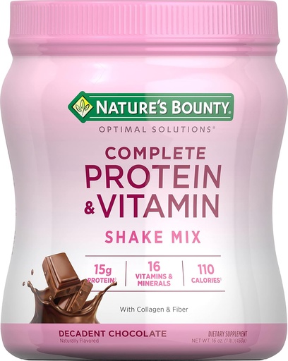 [SR] Nature's Bounty - Chocolate Complete Protein & Vitamin Shake Mix, 16 oz