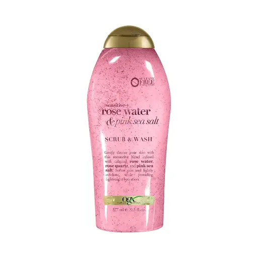 Sulfate Free Sensitive Rose water & Pink Sea Salt  body scrub & wash (577ml)