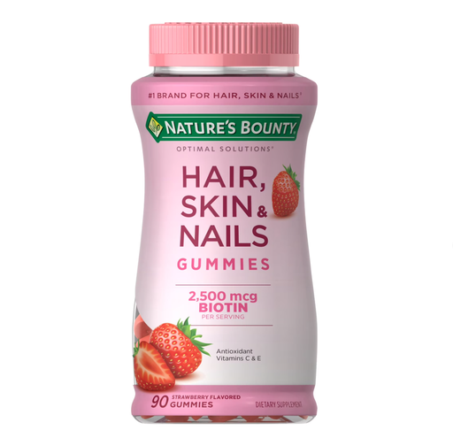 [WM] Nature's Bounty - Hair, Skin, Nails 2,500 mcg - Gummies 90ct