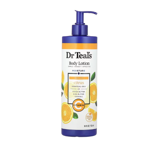 Dr. Teal's, Body Lotion, Moisture + Radiant, Citrus, 18 fl oz (532 ml)
