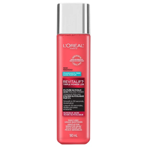 L'Oreal Paris - 5% Pure Glycolic Acid - Peeling Toner - 180mL
