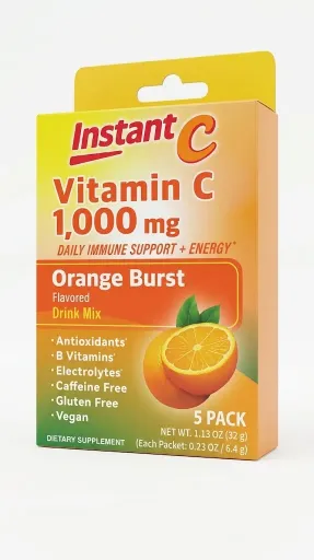Instant C - Vitamin C 1,000mg Orange Burst - 5 Packs
