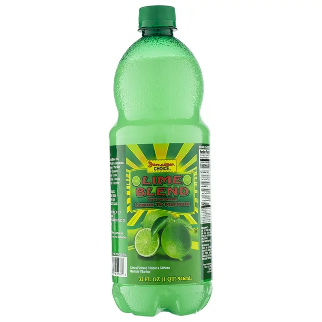 Lime Juice Blend, Green 1-Pack (32 oz) -by Jamaican Choice