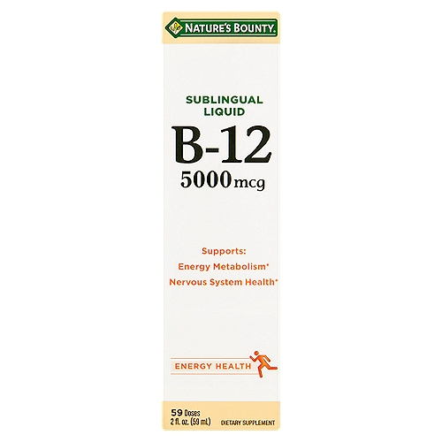 [SR] Nature's Bounty - B-12 sublingual liquid 5000mcg,