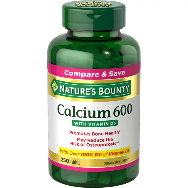 [SR] Nature's Bounty - Calcium 600 + Vitamin D3 Tablets, 600 Mg, 250 Ct
