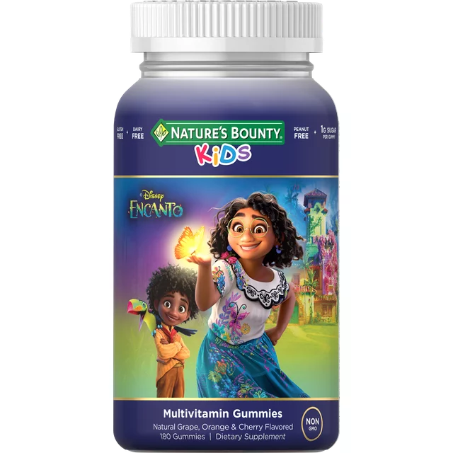[SR] Nature's Bounty - KIDS Multivitamin Gummies Grape, Orange & cherry flavored, 180 count  