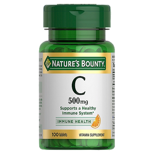 [SR] Nature's Bounty - Vitamin C, Supports Immune Health, 500mg, 100 Tablets