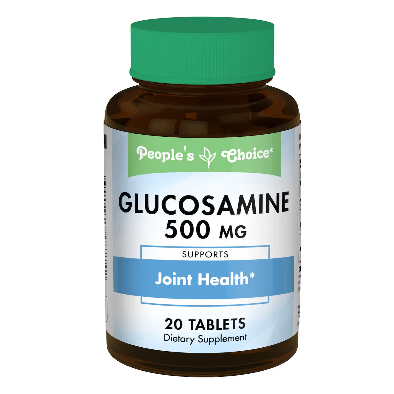 [DT] People's Choice - Joint Health Dietary Supplement Glucosamine Sulfate - 500 mg., 20 ct. Bottle