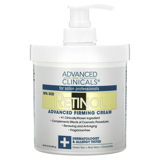 [BL] Advanced Clinicals Retinol, Advanced Firming Cream, Fragrance Free, 16 oz (454g)