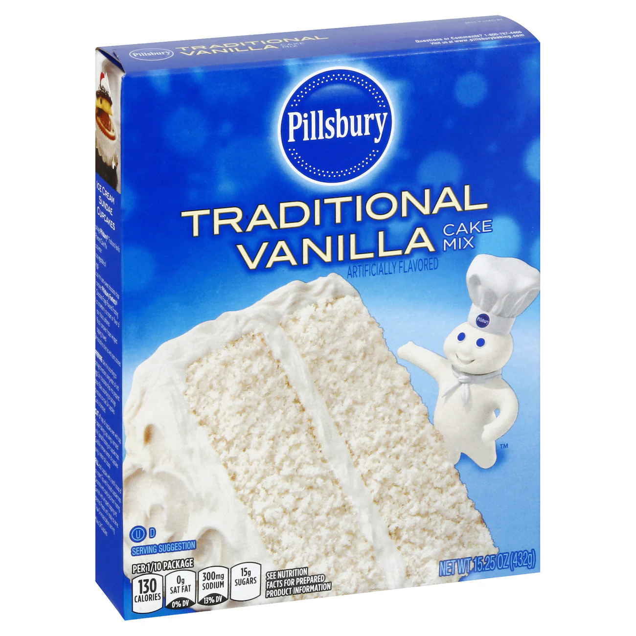 [DT] Pillsbury Traditional Vanilla Cake Mix, 15.25-oz